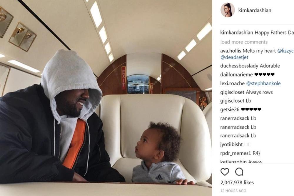 Kanye and Saint West (c) Instagram/Kim Kardashian West