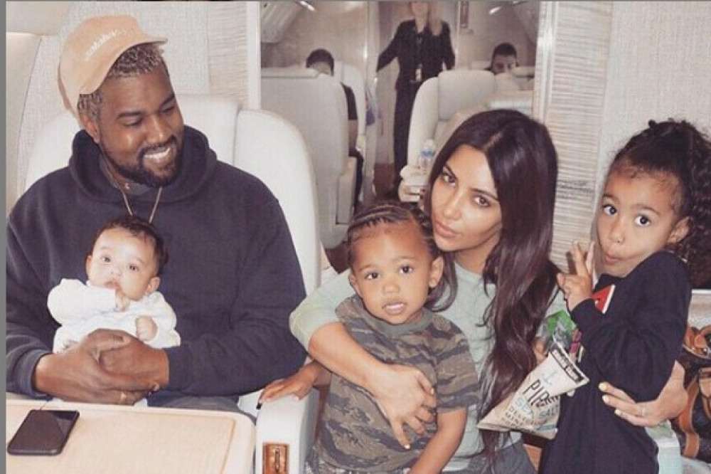 Kanye, Kim and family (c) Instagram