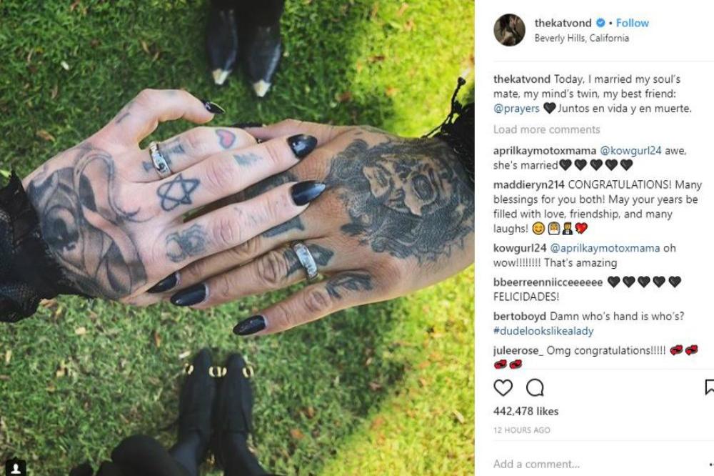 Kat Von D marries Leafar Seyer (c) Kat Von D/Instagram