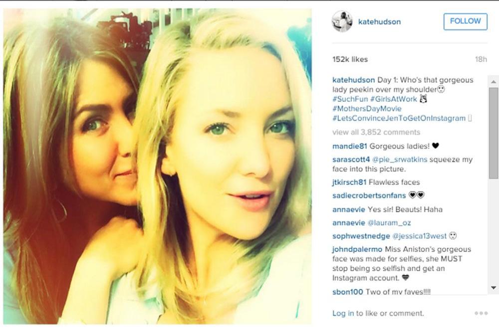 Kate Hudson and Jennifer Aniston (c) Instagram
