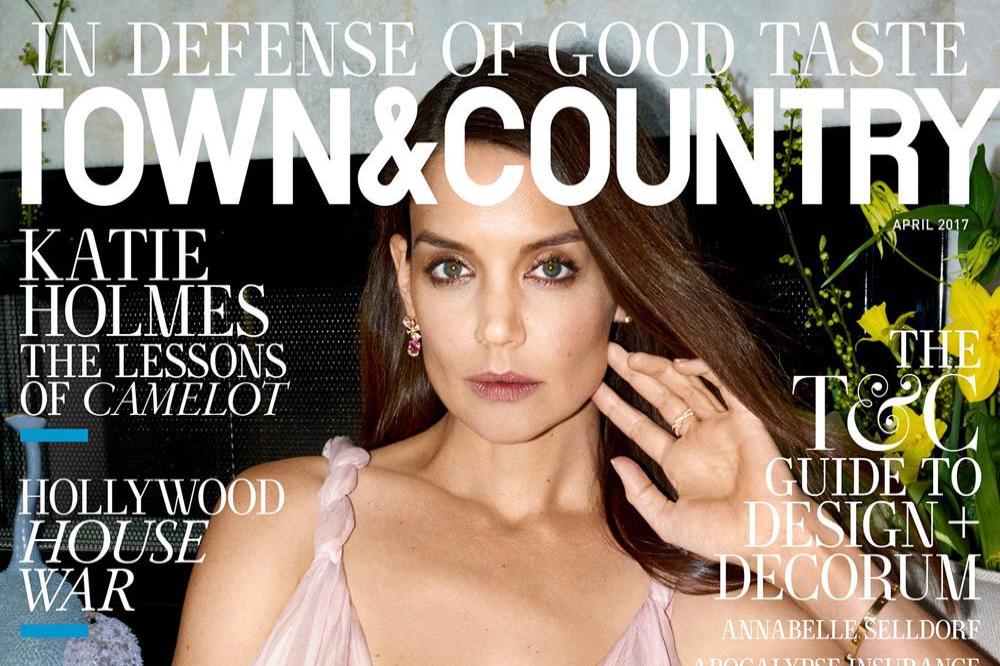 Katie Holmes on the cover of Town and Country magazine