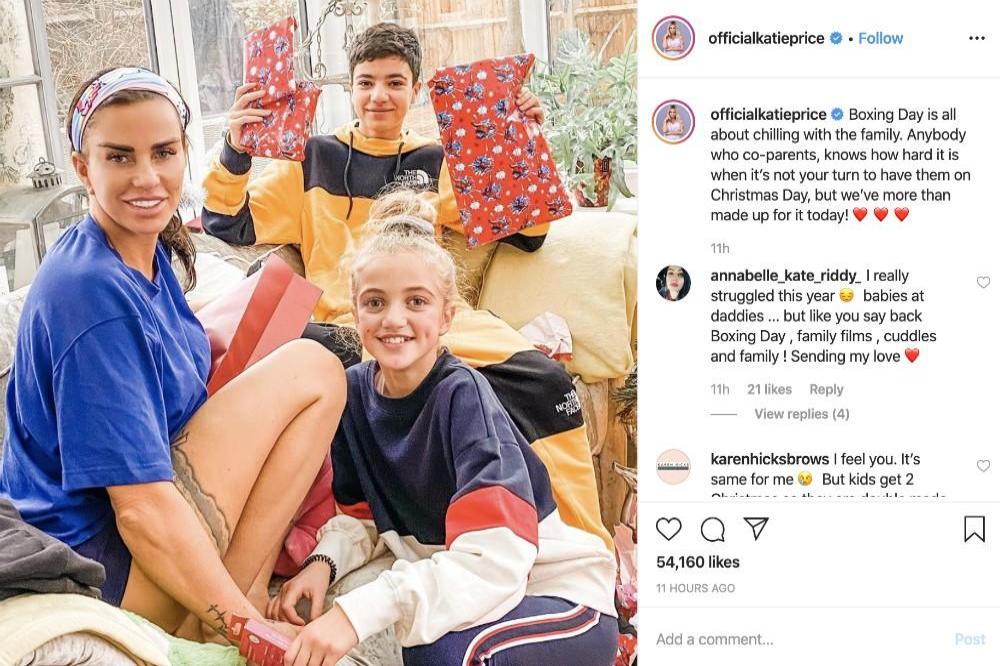 Katie Price with Junior and Princess via Instagram (c)