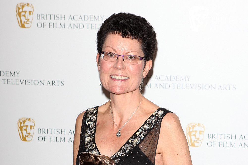 Kay Benbow receiving the BAFTA Children's Award for Channel of the Year in 2013