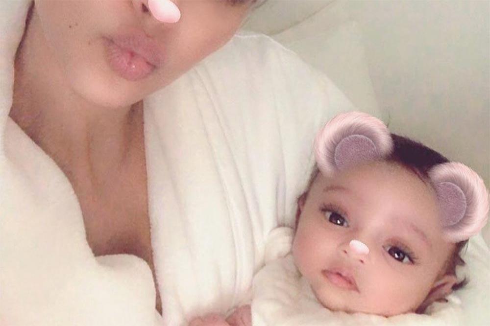 Kim Kardashian West and her daughter Chicago