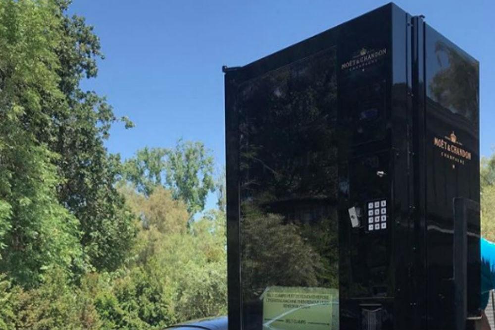 Kris Jenner's Moet vending machine (c) Instagram