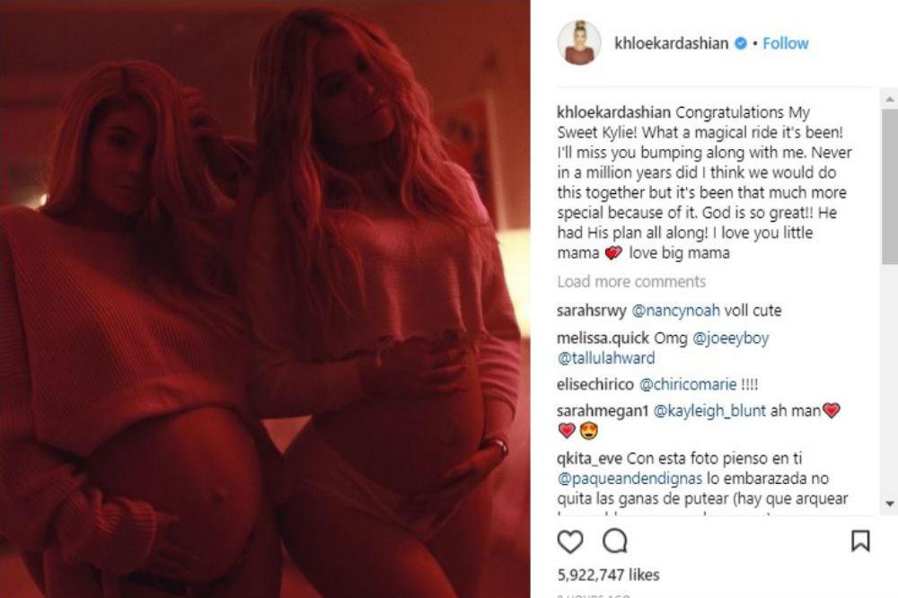 Kylie Jenner and Khloe Kardashian (c) Instagram
