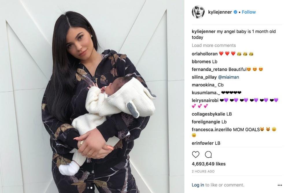 Kylie Jenner with baby Stormi (c) Instagram