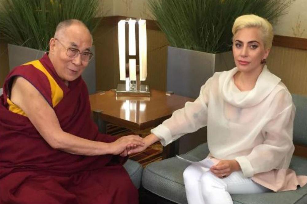 Lady Gaga and the Dalai Lama (Instagram)