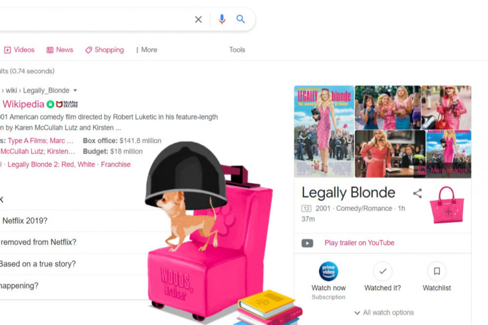 Legally Blonde on Google