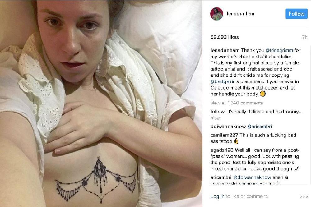 Lena Dunham's new tattoo (c) Instagram