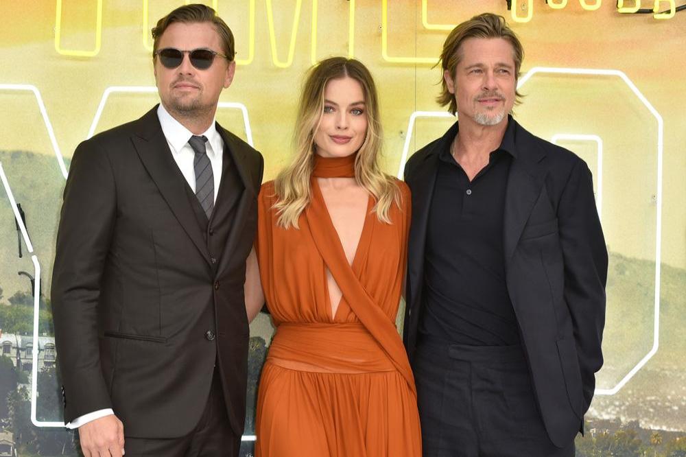 Leonardo DiCaprio, Margot Robbie and Brad Pitt