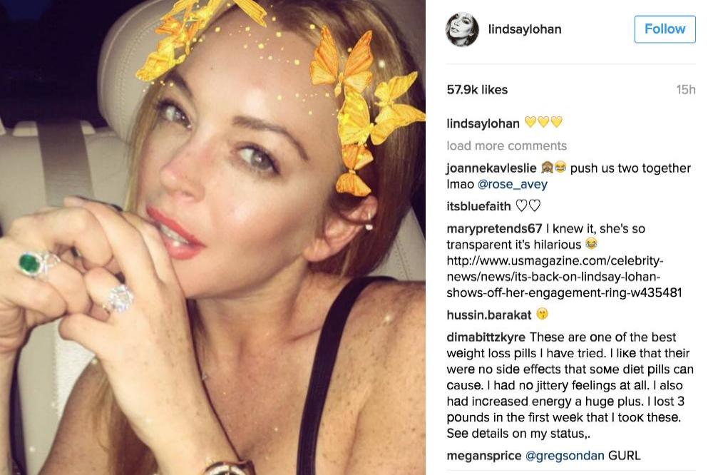Lindsay Lohan (c) Instagram