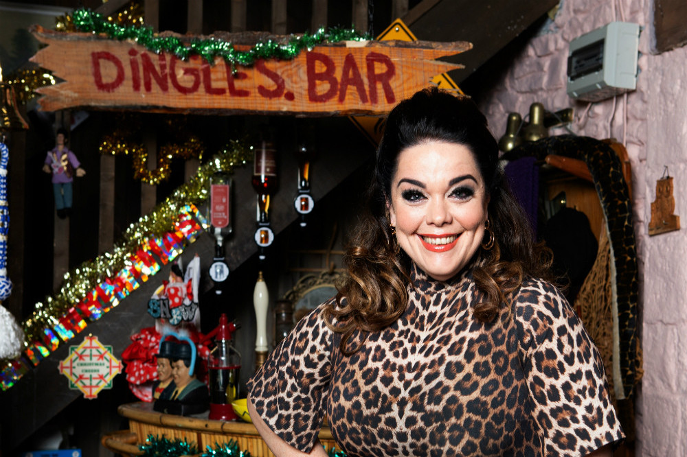 Lisa Riley can't share Mandy's leopard skin style in real life