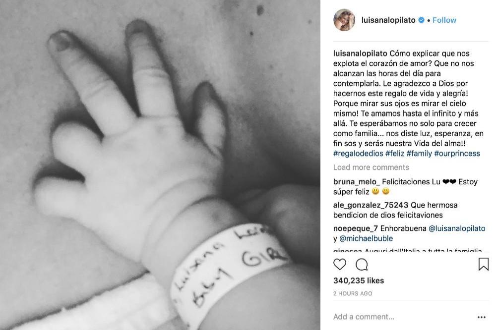 Luisana Lopilato's Instagram (c) post