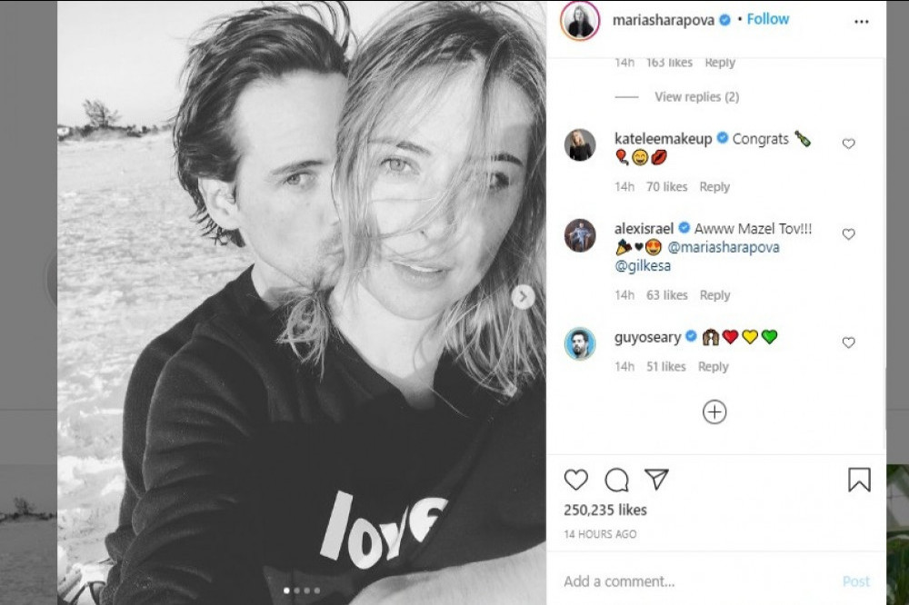 Maria Sharapova and Alexander Gilkes (c) Instagram