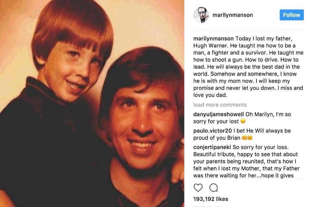 Marilyn Manson's tribute post via Instagram (c)