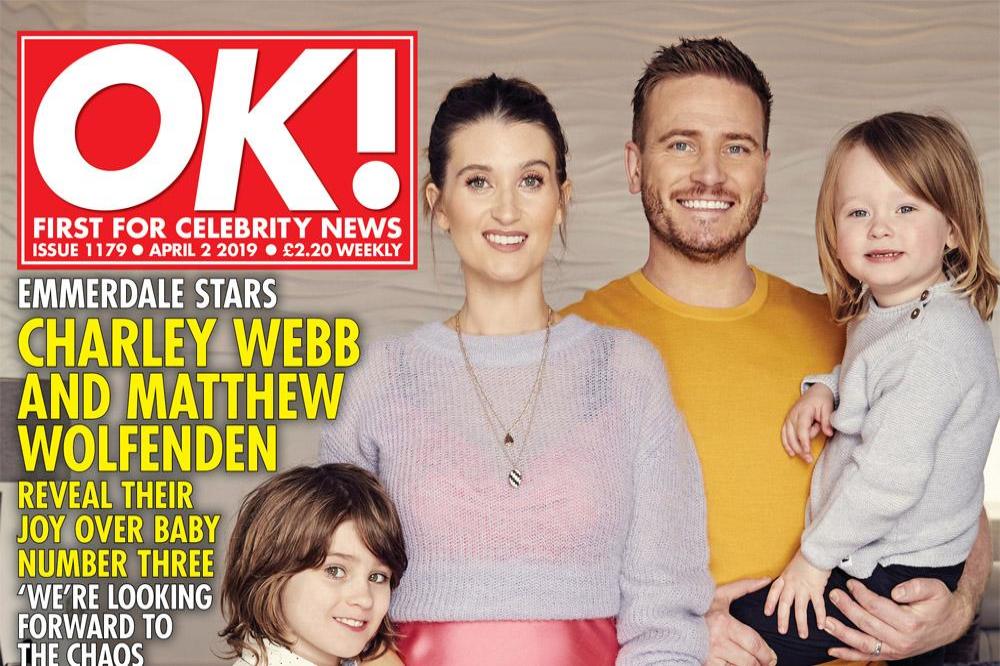 Matthew Wolfenden and Charley Webb on the cover of OK! magazine