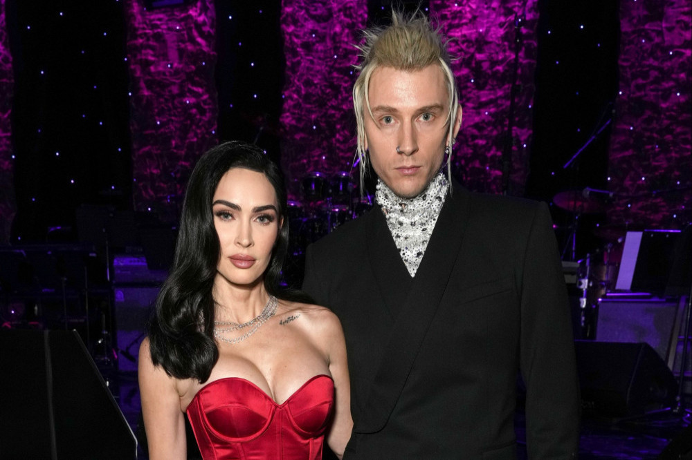 Megan Fox attends GRAMMYs party with a broken wrist