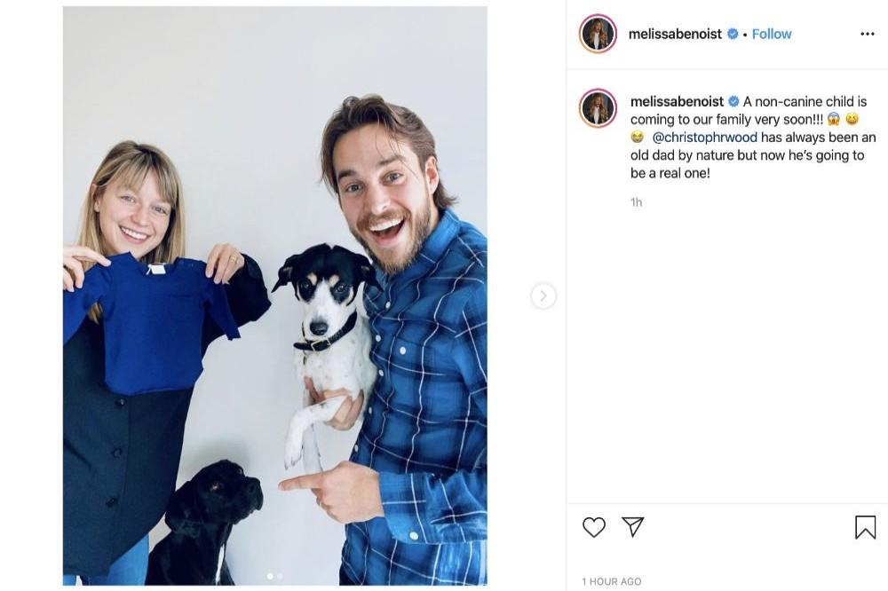 Melissa Benoist and Chris Wood via Instagram (c)