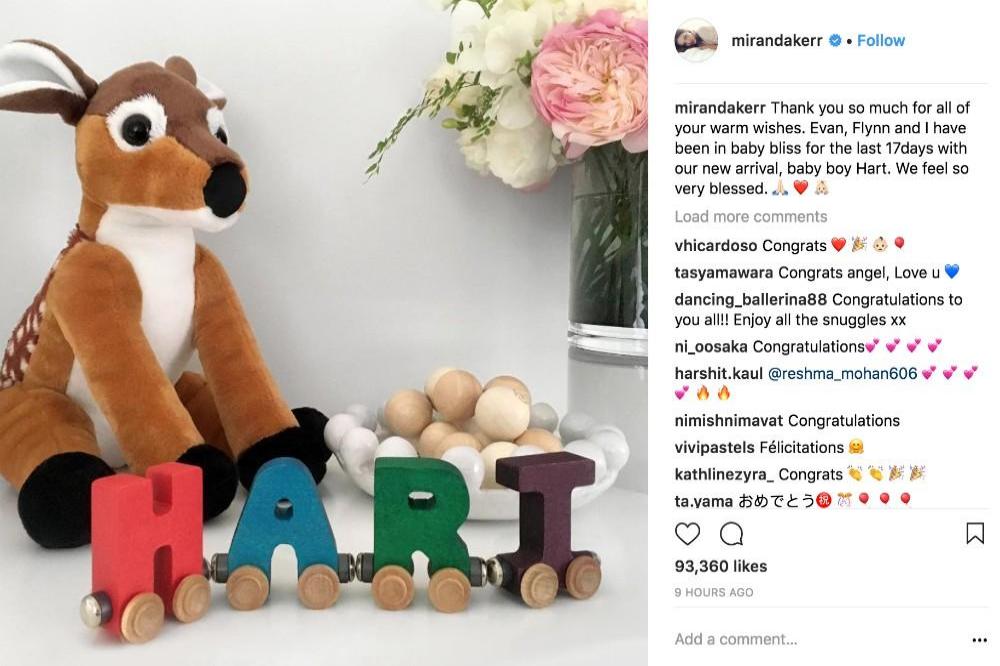 Miranda Kerr's Instagram (c) post