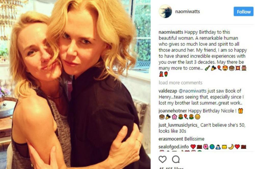 Naomi Watts and Nicole Kidman (c) Instagram
