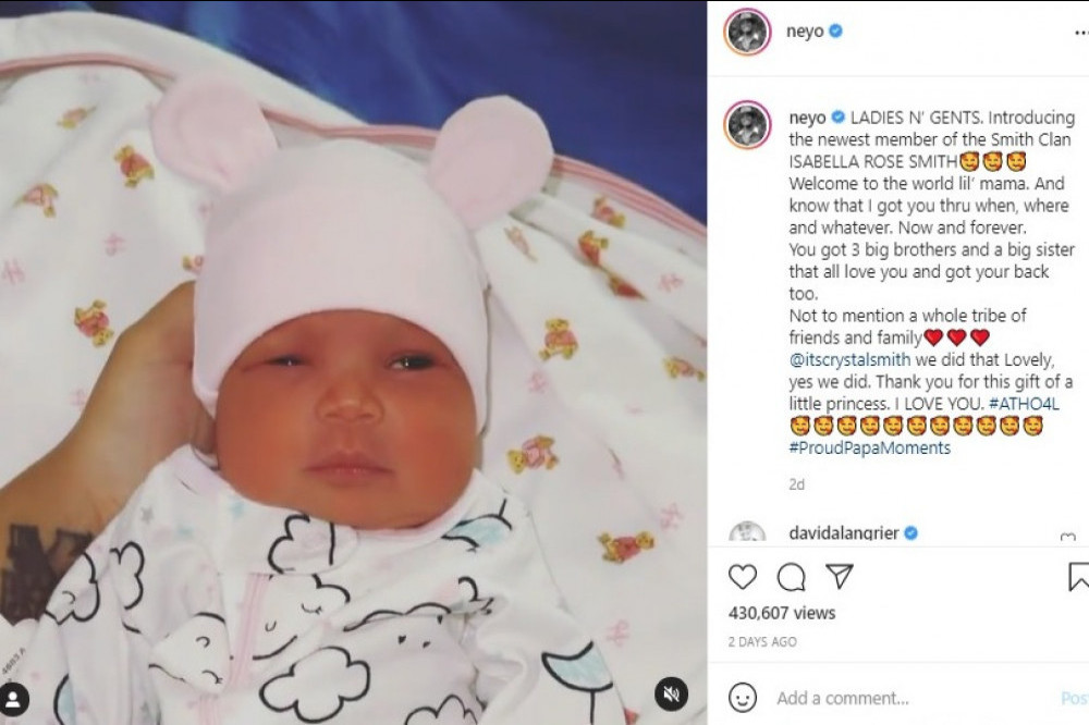 Ne-Yo's baby girl (c) Instagram