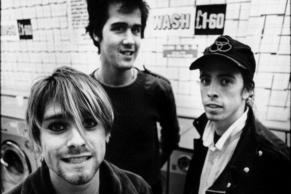 Kurt Cobain with Krist Novoselic and Dave Grohl