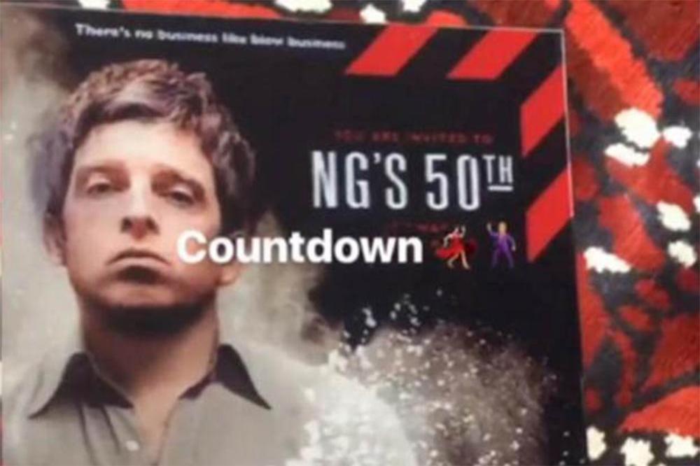 Noel Gallagher's birthday invites (c) Instagram