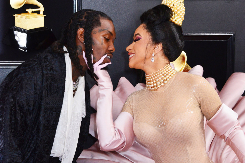 Offset and Cardi B at the 2019 Grammys