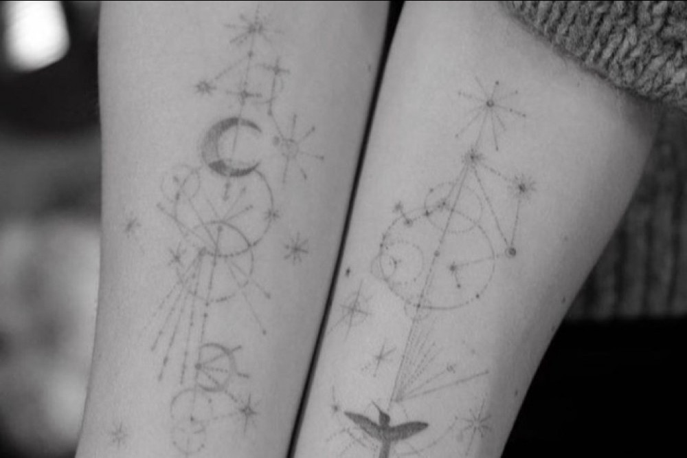 Olivia Wilde has had constellation tattoos on both forearms in tribute to her children