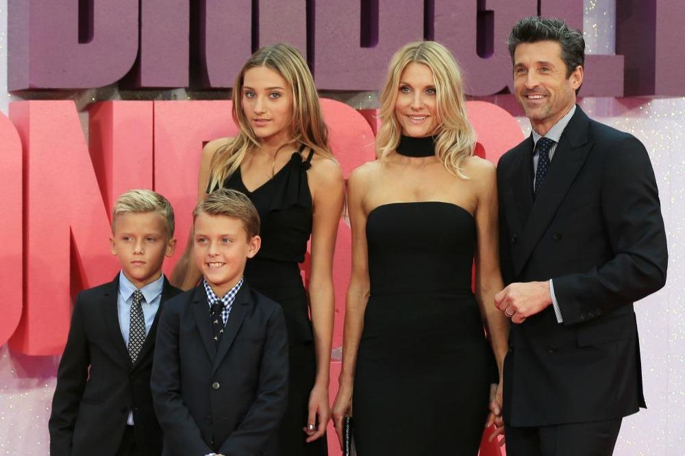 Patrick Dempsey with family at Bridget Jones premiere