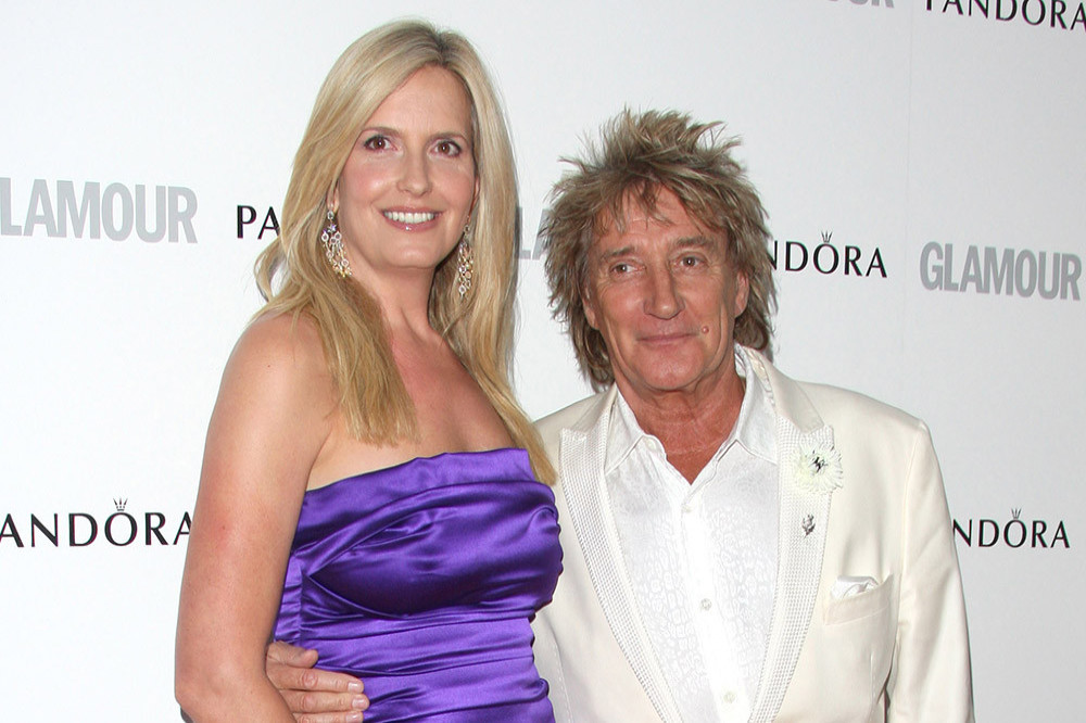 Rod Stewart with his wife Penny Lancaster-Stewart, with whom he shares two sons