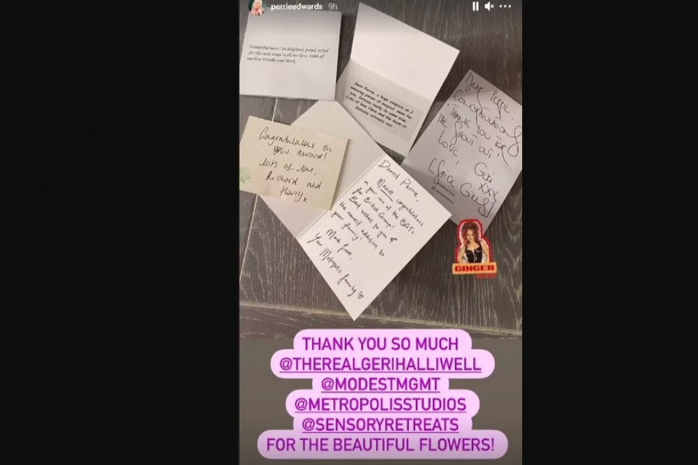 Perrie Edwards' notes (c) Instagram