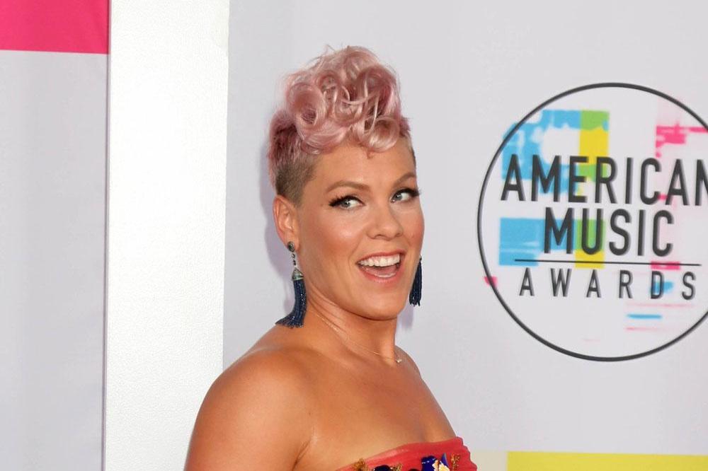 Singer Pink arriving at the AMAs