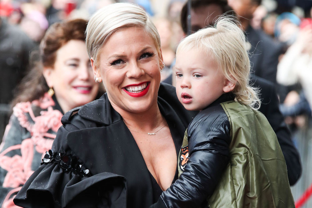 Pink with son Jameson in 2019