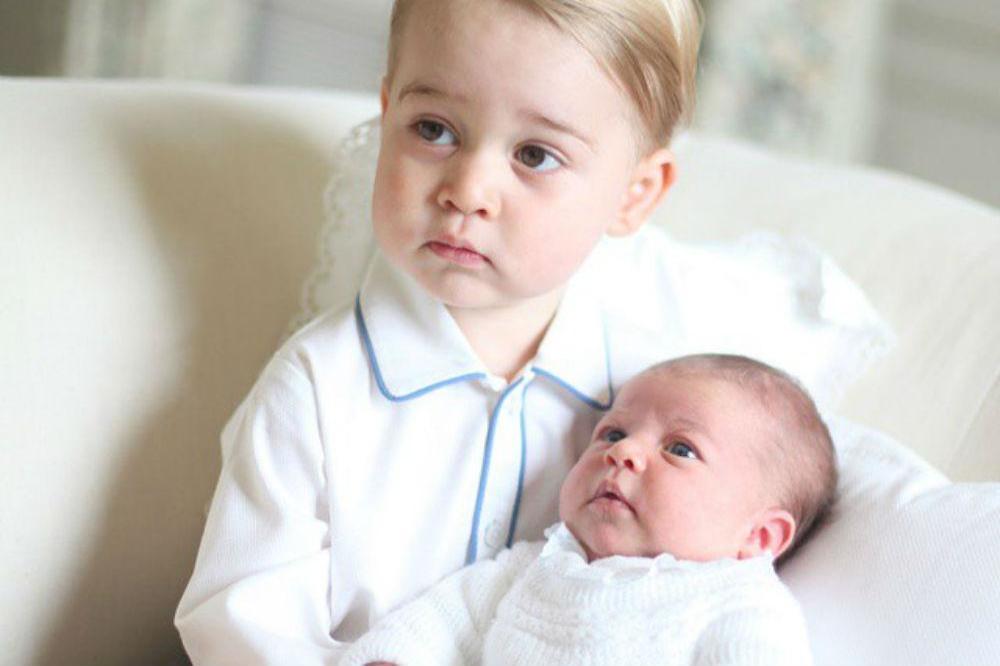 Princess Charlotte with Prince George