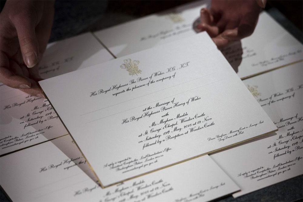 Prince Harry and Meghan Markle's wedding invitations