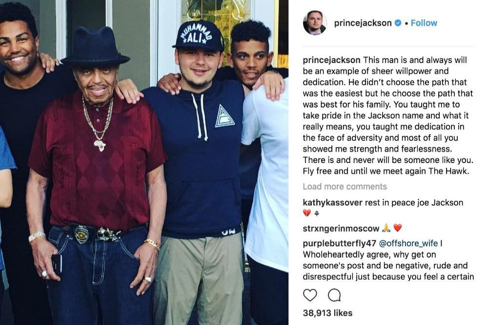 Prince Jackson's Instagram (c) post