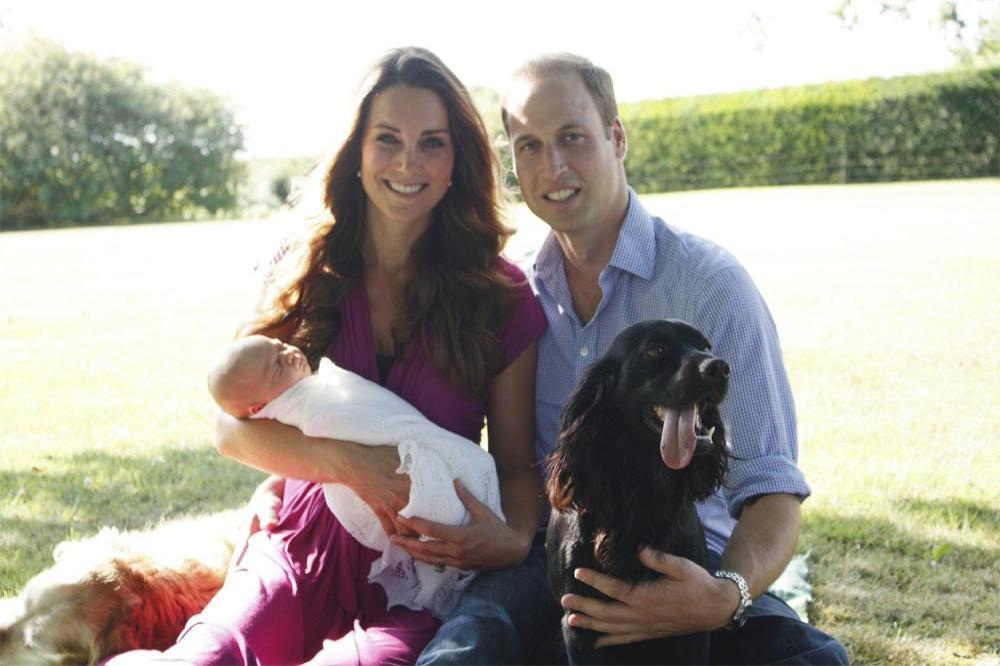 The royal couple's first family portrait with Prince George