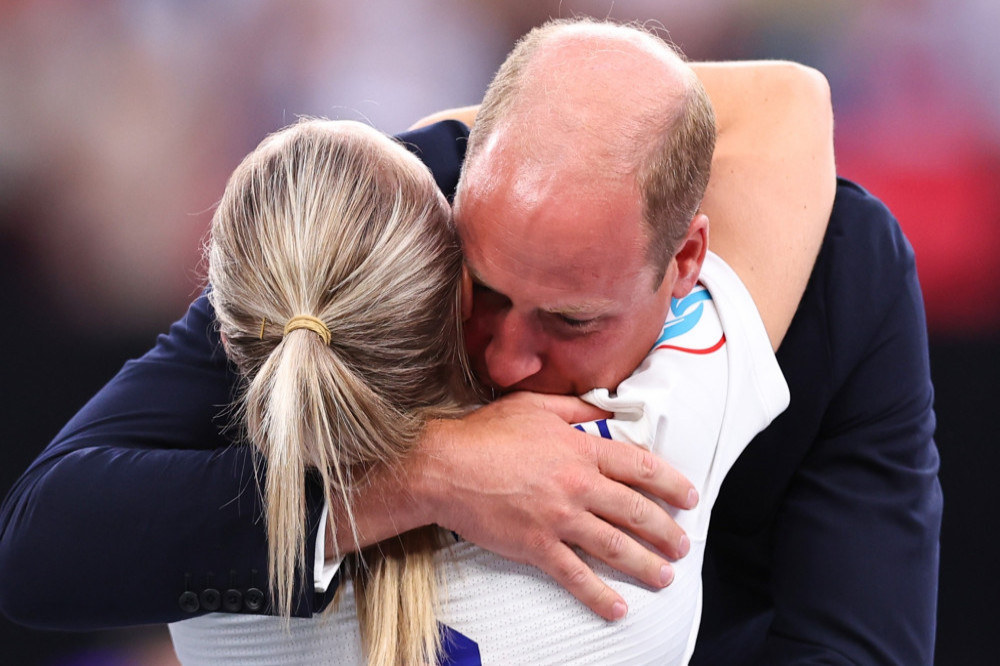 Prince William initiated victory hug with Lioness captain Leah Williamson