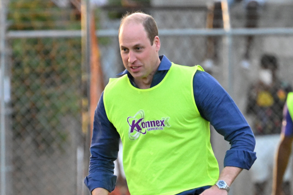 Prince William looked to enjoy the game