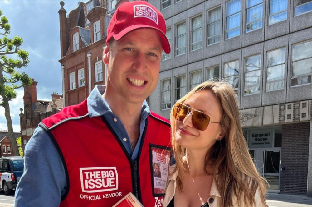 Prince William pictured with Laura Michalkevic selling ‘Big Issue’ with homeless vendors