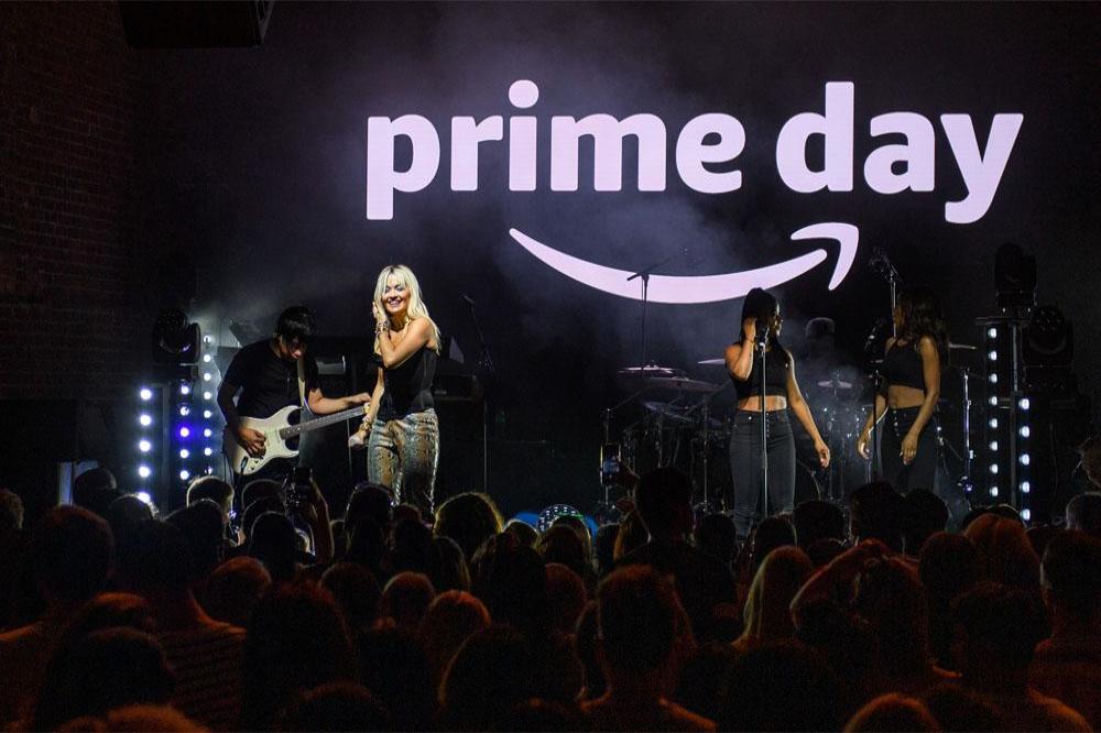 Rita Ora performs on Amazon Prime Day