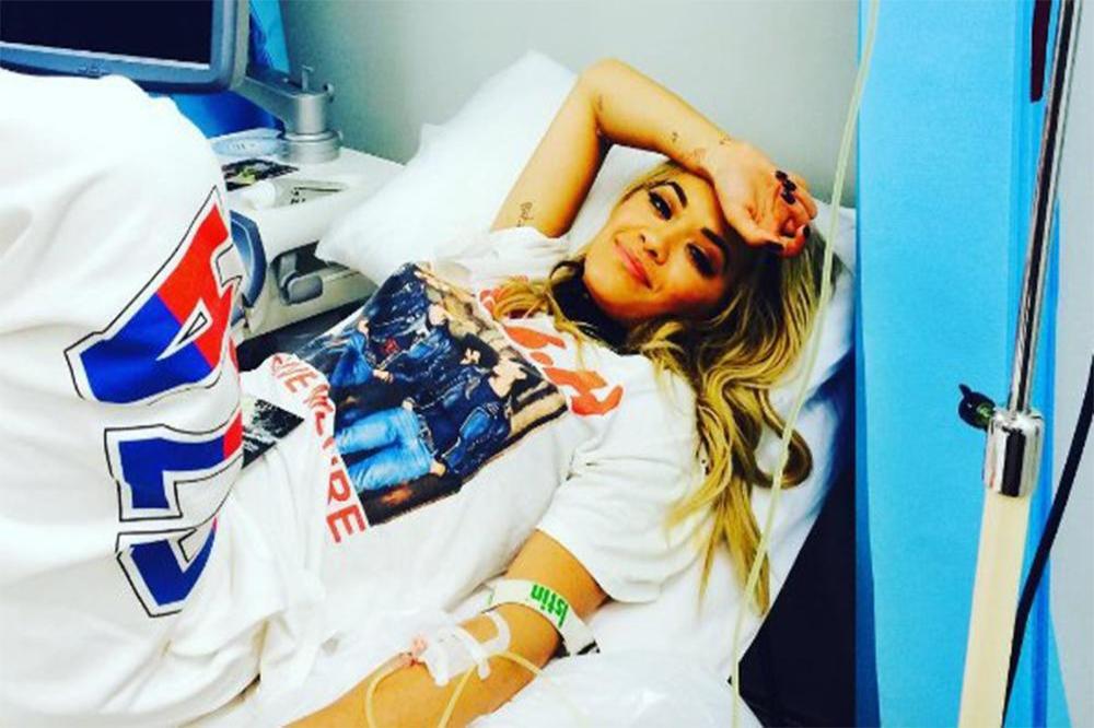 Rita Ora in hospital with exhaustion (c) Twitter