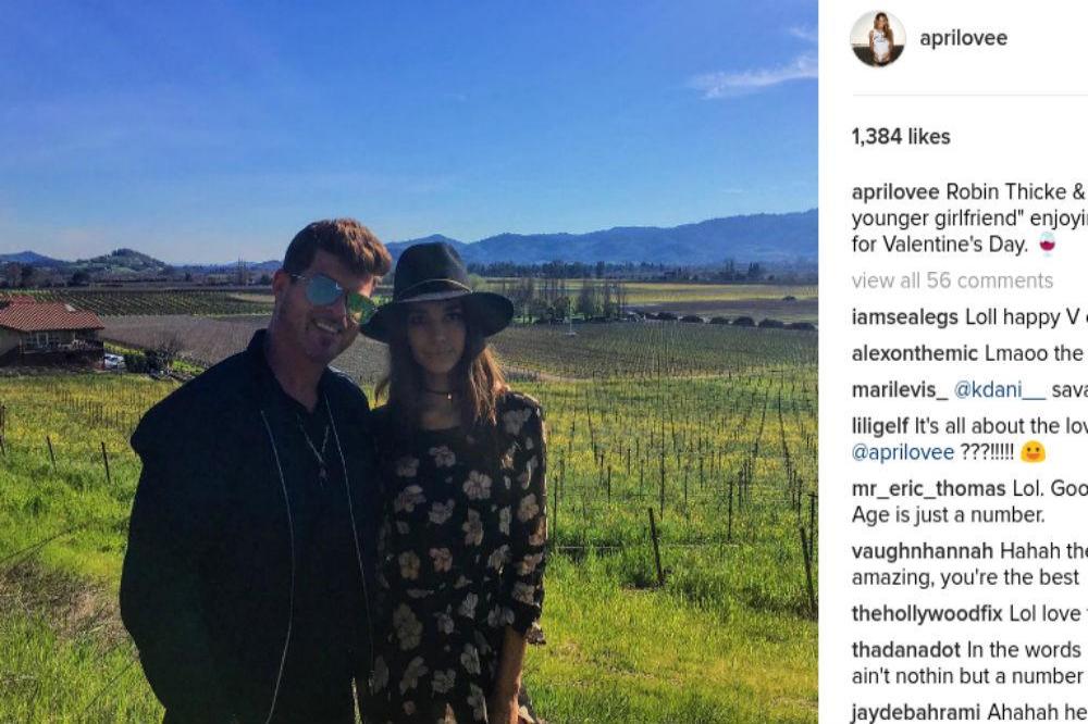 Robin Thicke and April Love Geary (c) Instagram