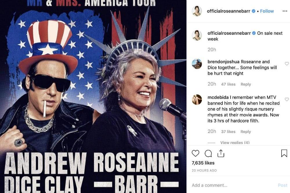 Roseanne Barr's Instagram (c) post