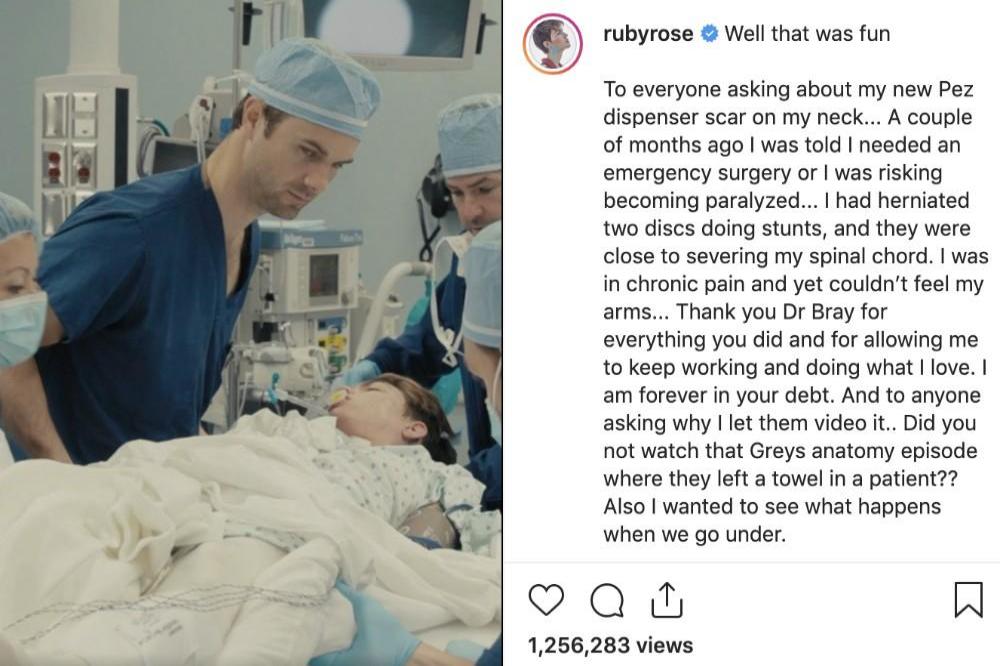 Ruby Rose's Instagram (c) post