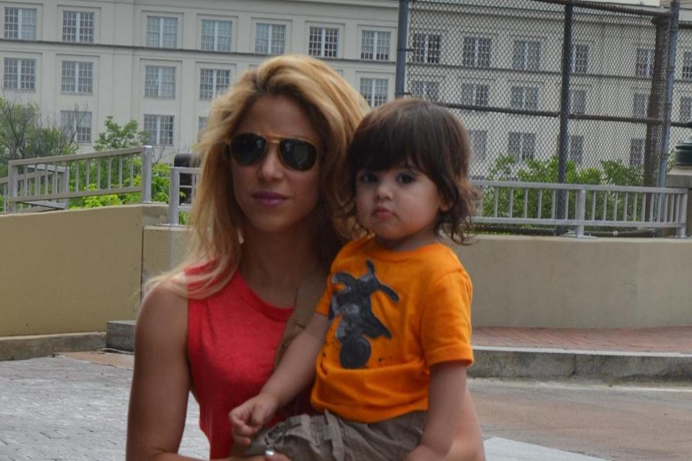 Shakira with her eldest son Milan