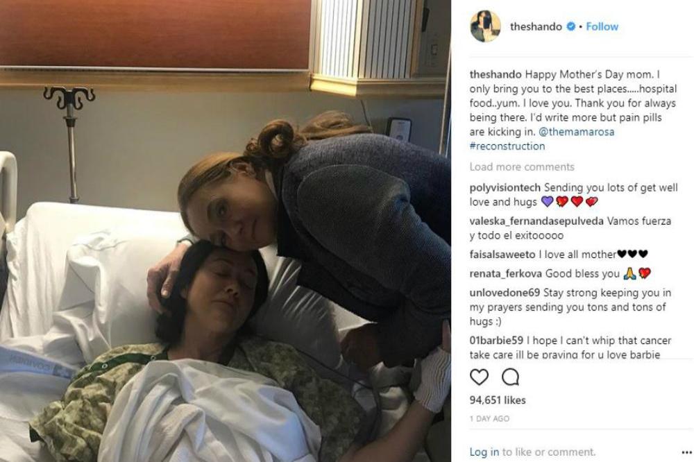 Shannen Doherty in hospital (c) Instagram/Shannen Doherty