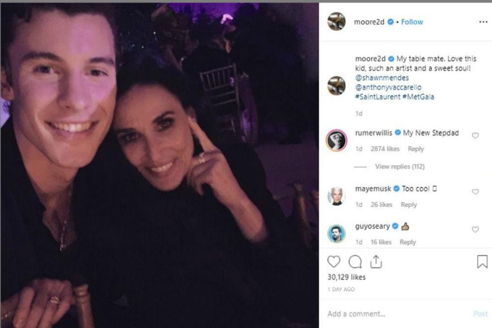 Shawn Mendes and Demi Moore (c) Instagram